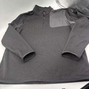 ADIDAS Golf Black Fleece Half Zip Pullover sz‎ large